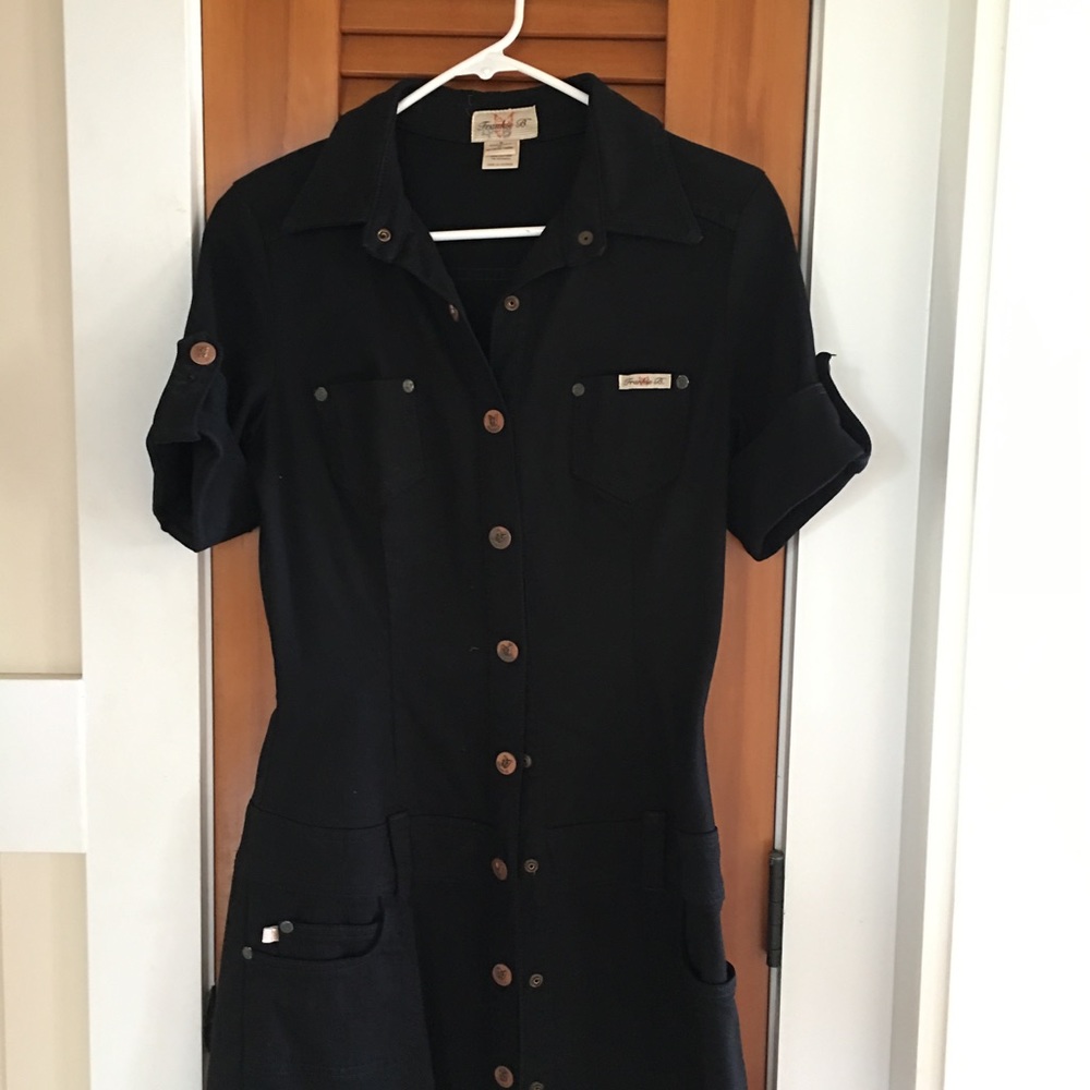 Casual Black Jean Dress