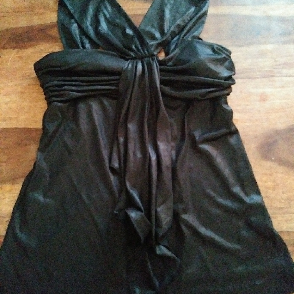 Halter shirt leather