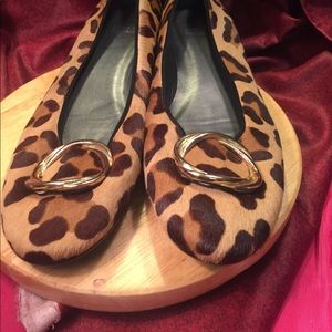 Stuart Weitzman calf hair loafers