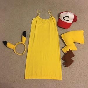 Pikachu costume with ash Ketchum hat Pikachu costume with ash Ketchum hat