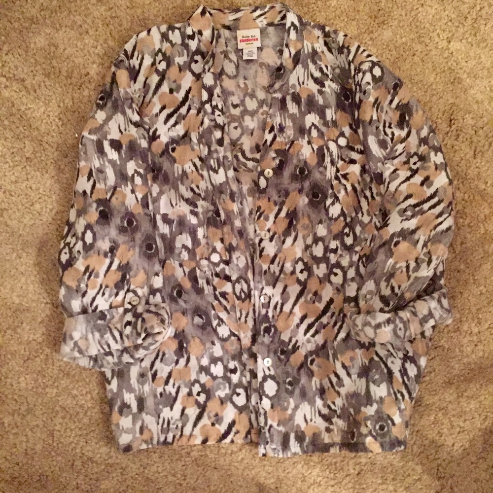 Ruby Rd. Animal Print Blouse