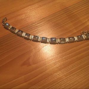 Moonstone and sterling silver bracelet