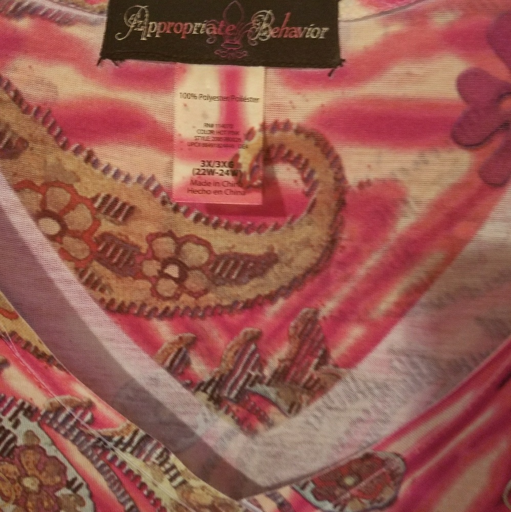 Pink and Gold multo colored top - Picture 2 of 3