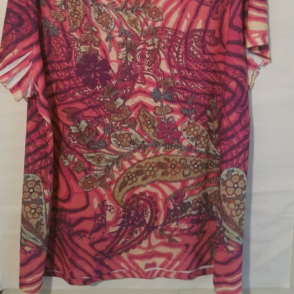 Pink and Gold multo colored top - Picture 3 of 3