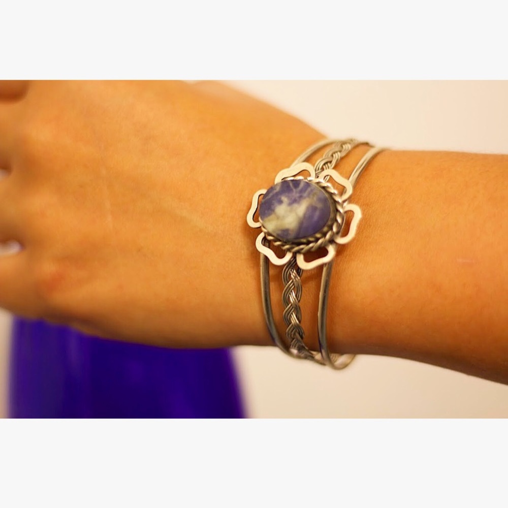 Semi Precious Stone Bangle - Picture 1 of 3