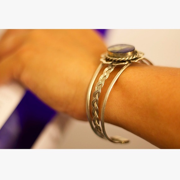 Semi Precious Stone Bangle - Picture 3 of 3