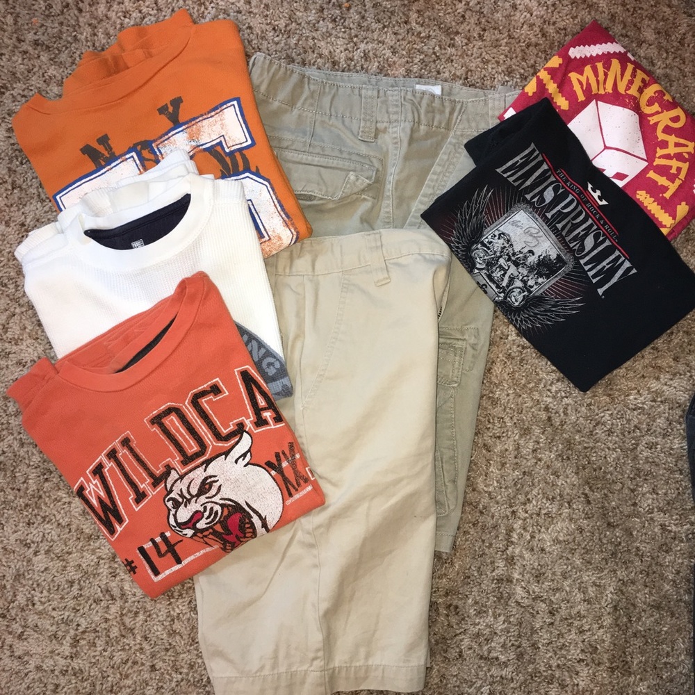 Boys Sz M Shirt Size 12 Pant Bundle, GUC