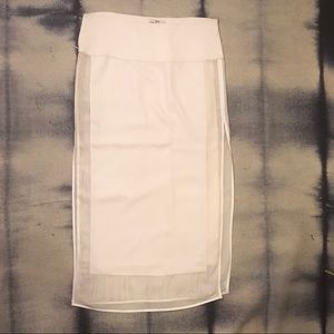 EDUN fitted skirt with sheer side panels