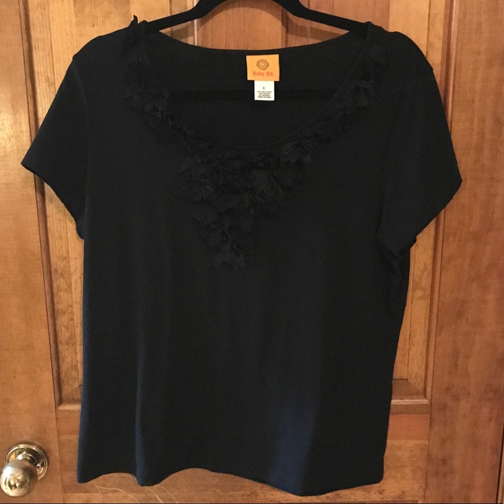 Ruby Road Ruffle Front Top