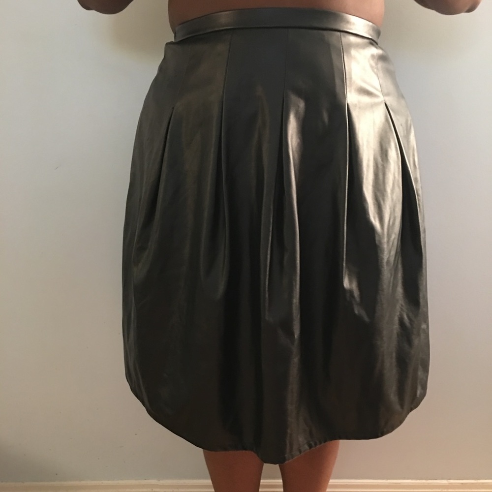 Faux leather skirt