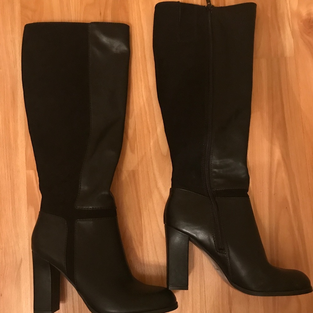 Nine West Knee High Suede and Leather Boots