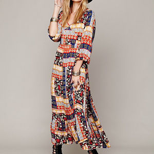 New Free People Kanako Print Maxi Dress XS