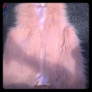 Fur blush vest