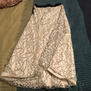 LulaRoe white lace Lucy skirt