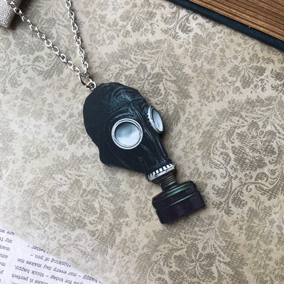 Abbie's Anchor Jewelry - Black Gas Mask Necklace🖤
