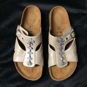 Tan Betula Birkenstock Sandals with Jewels size 9