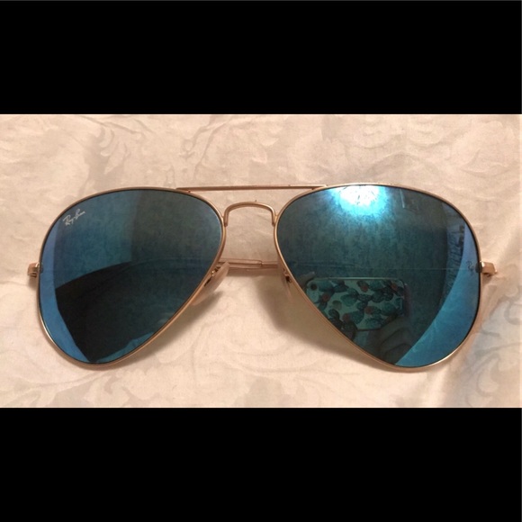 Rayban Aviator Large Frame Blue Reflective