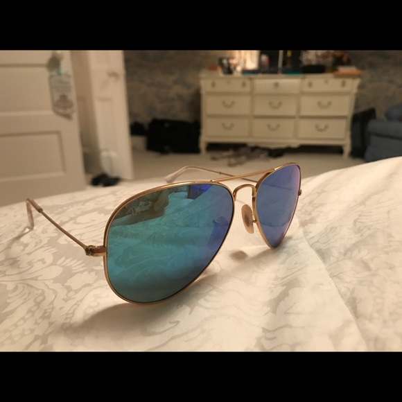 Rayban Aviator Large Frame Blue Reflective main image 4