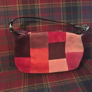 Coach Suede Pink Patchwork Purse