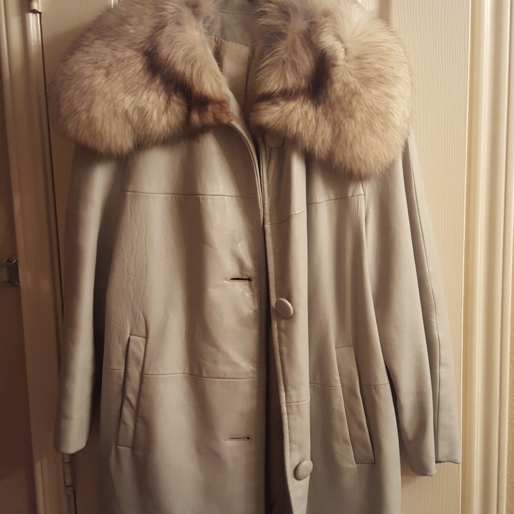 Vintage Leather Long jacket