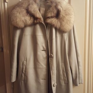 Vintage Leather Long jacket