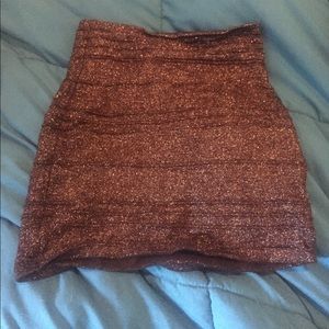 Black/glittery mini skirt