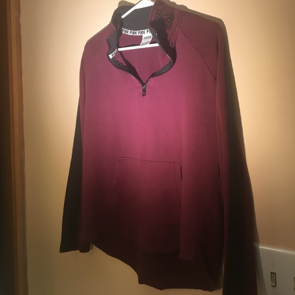 SOLD Burgundy Pullover 1/4 Zip