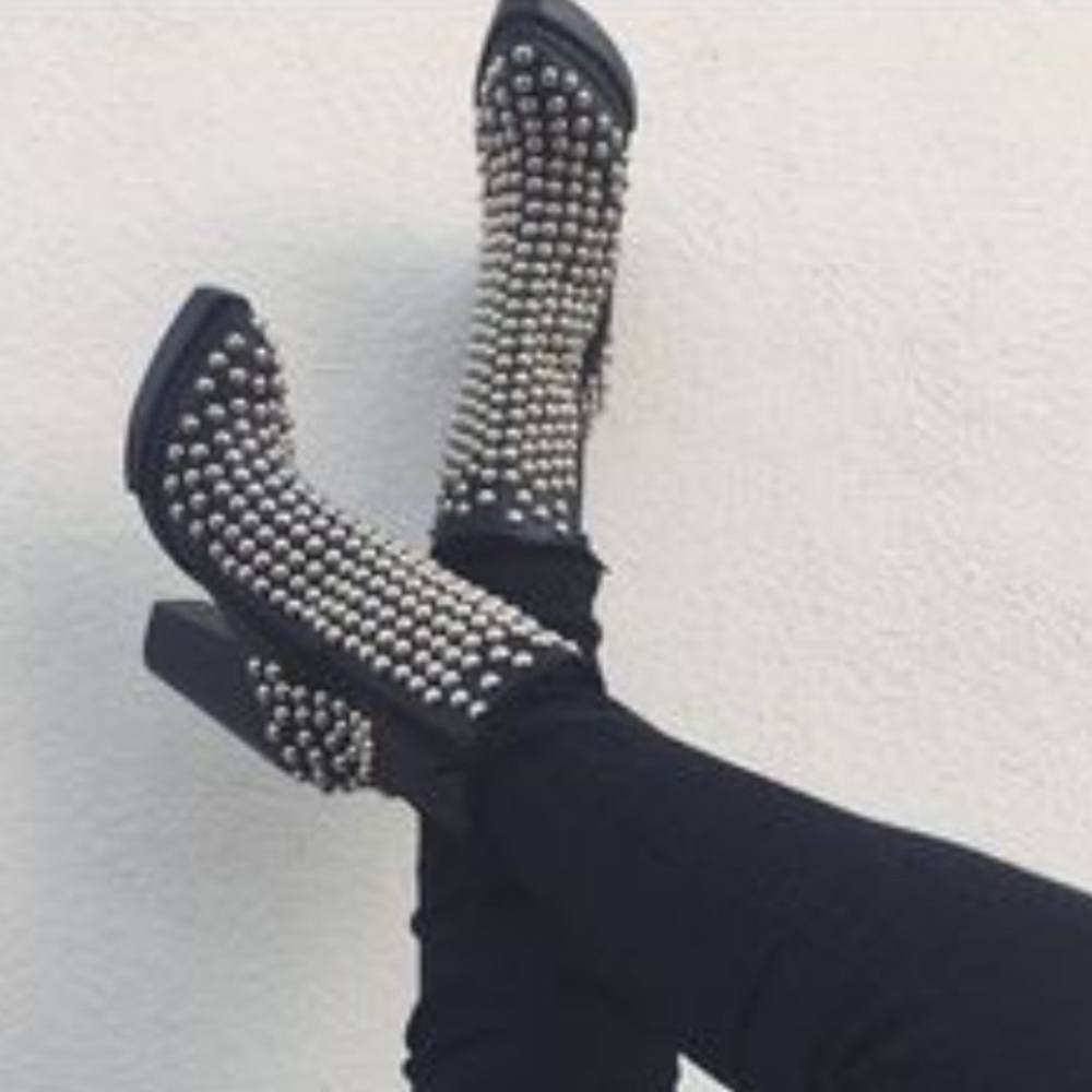 Jeffrey Campbell Studded Black Boots sz 7