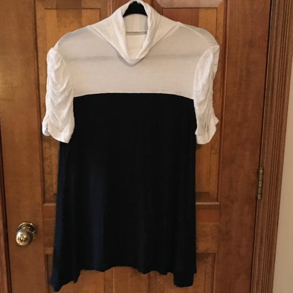 INC Color Block Turtleneck Tunic - Picture 1 of 6