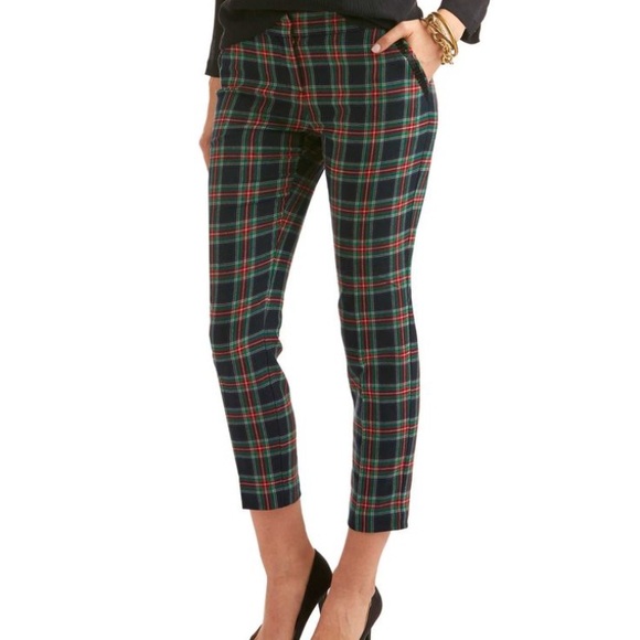 womens holiday plaid pants