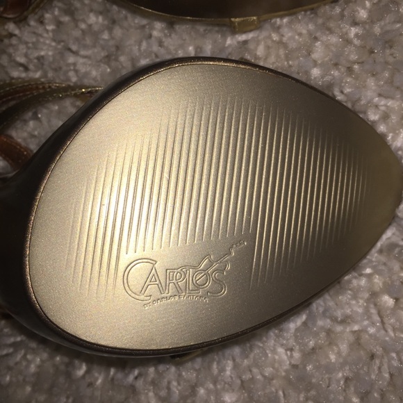 Carlos Santana Marquis Gold Strappy Heels, Sz. 7.5 - Picture 7 of 7