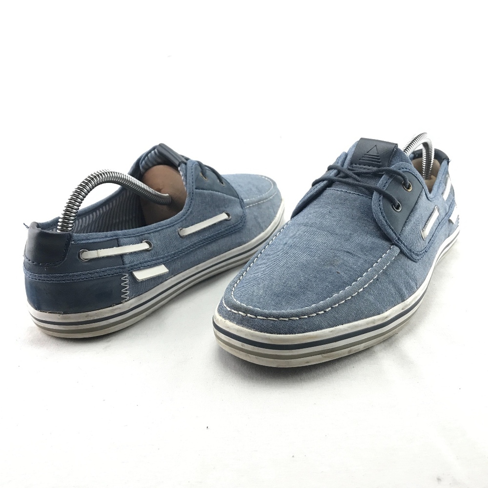Aldo Ereemo Men’s Blue Synthetic Canvas Boat Shoes