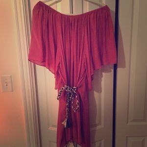 T-Bags Off shoulder or Scoop neck island dress