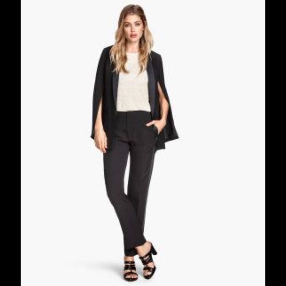 High-waisted Skinny Tuxedo Pants