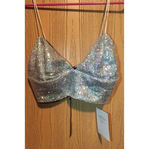 THE GLITTORIS bralette in Silver by O-mighty