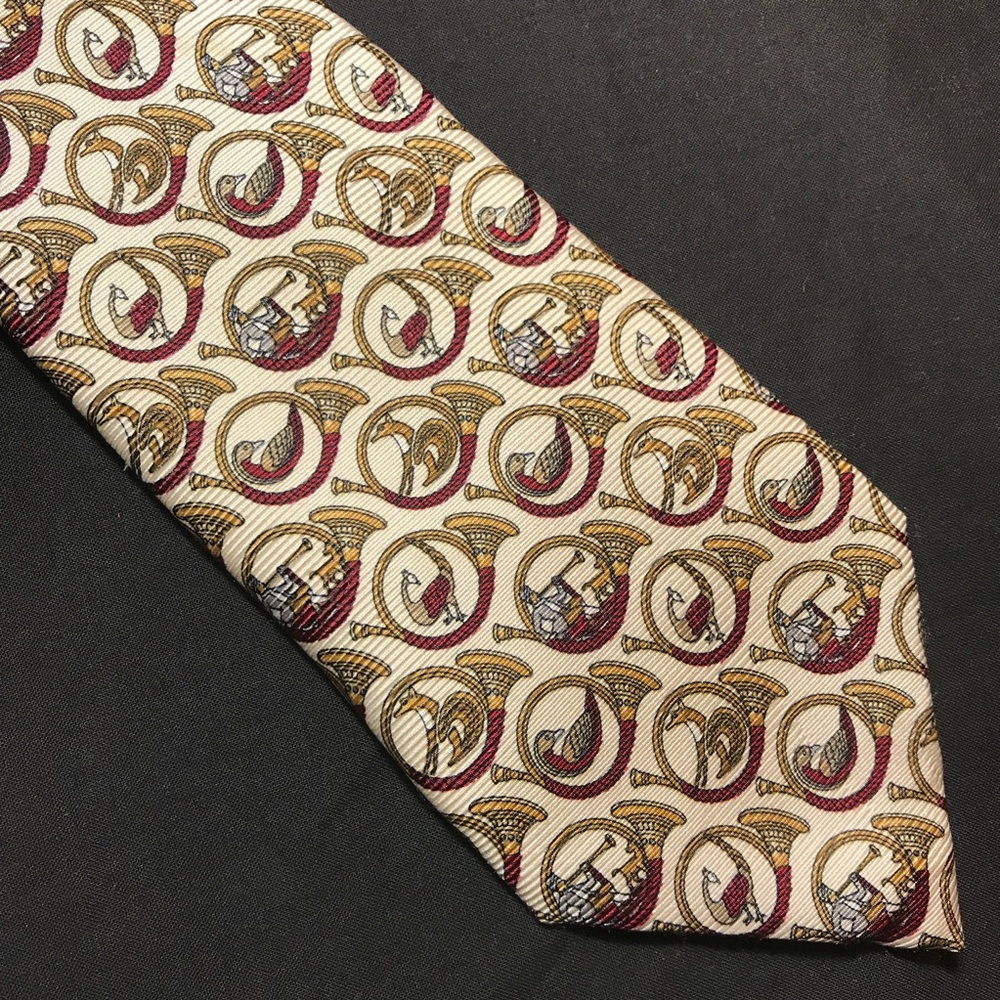 Ferragamo vintage Necktie Hunting Theme
