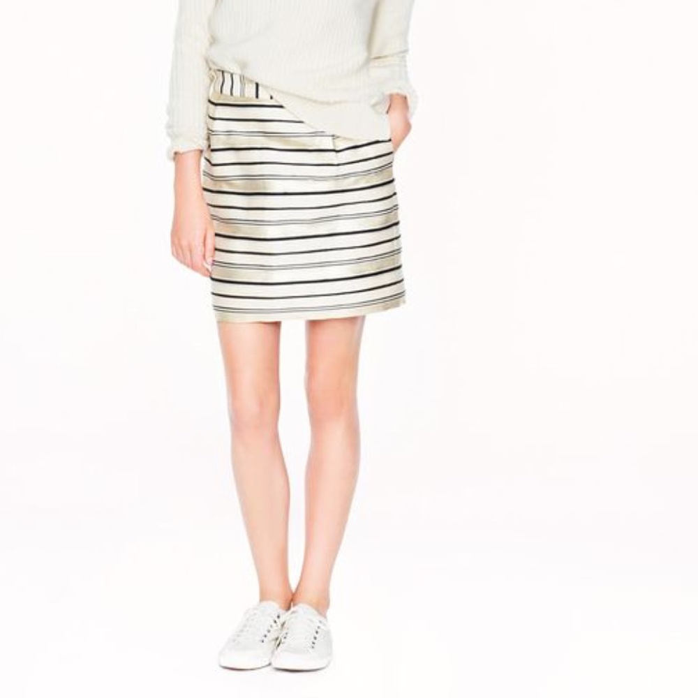 J. Crew Mini stripe skirt size 6