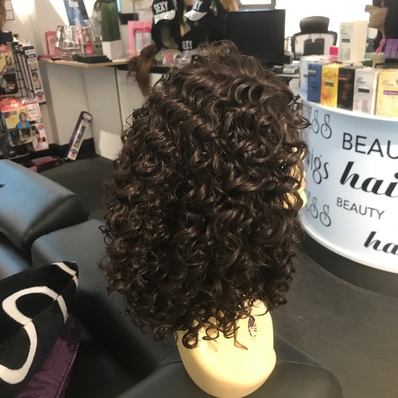 High quality curly Swiss lace lace front wig main image 8