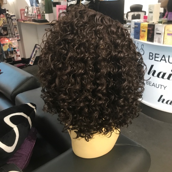 High quality curly Swiss lace lace front wig main image 7