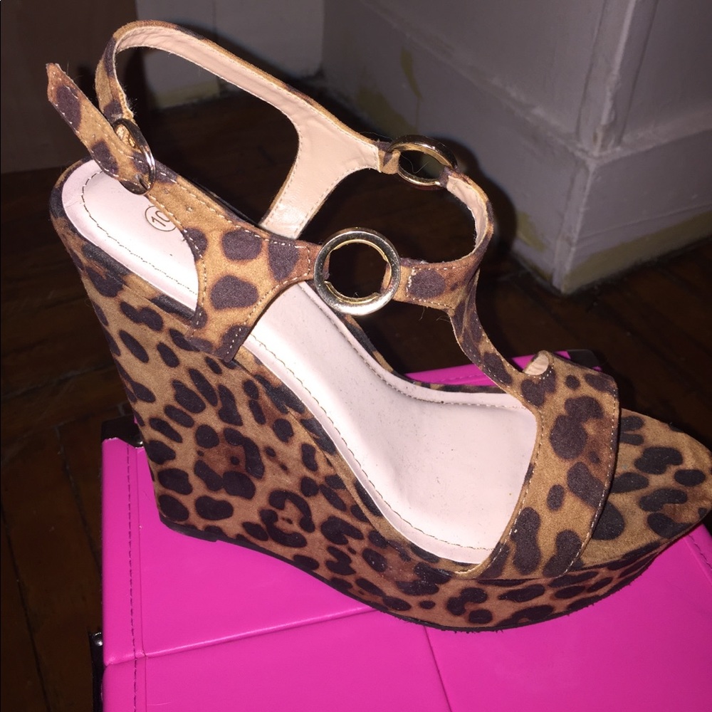 Leopard Print Wedges