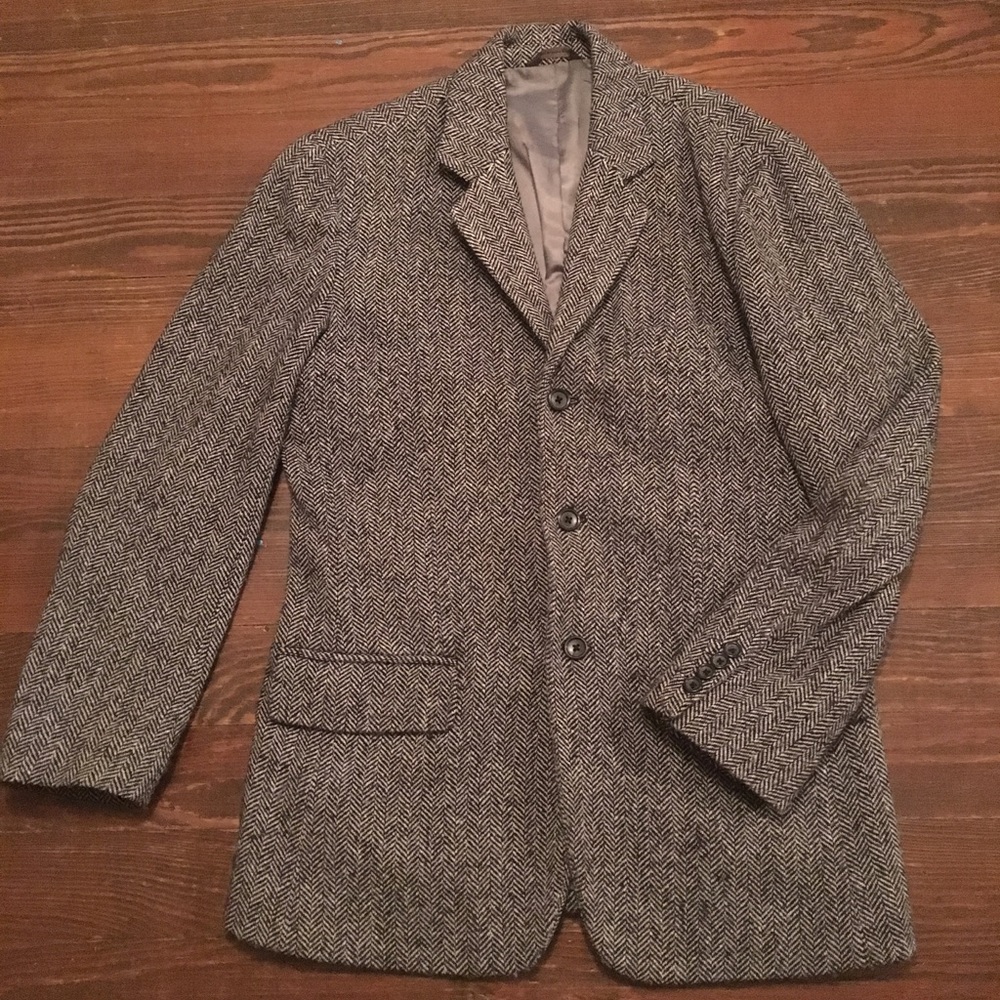 Banana Republic slim fit wool herringbone blazer