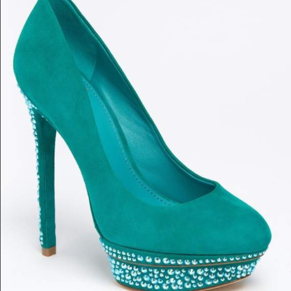 Brian Atwood Francoise Platform in Mermaid green