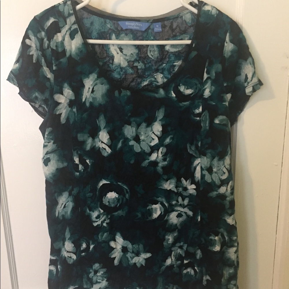 Vera Wang Flowered Shirt