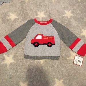 100% cotton Zubels Firetruck sweater