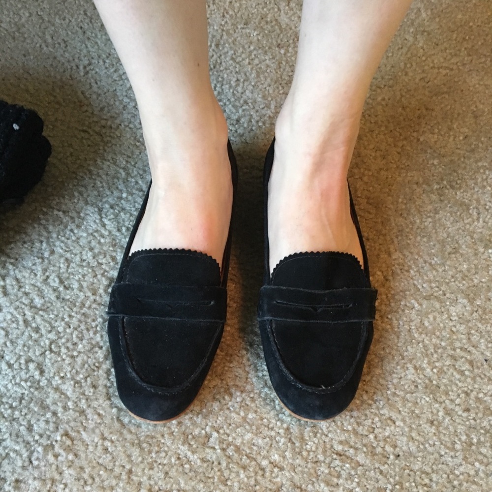Sam Edelman Black Suede Loafers