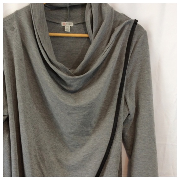 Guess Tops - GUESS Cowl Neck Wrap Sweatshirt