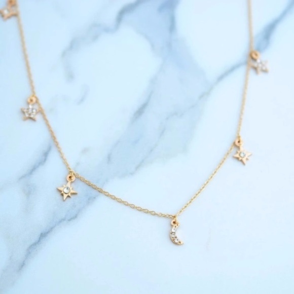 5 for $25 Moon Star Choker Necklace - Picture 4 of 4