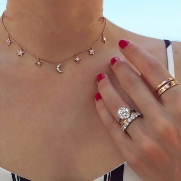 5 for $25 Moon Star Choker Necklace - Picture 2 of 4