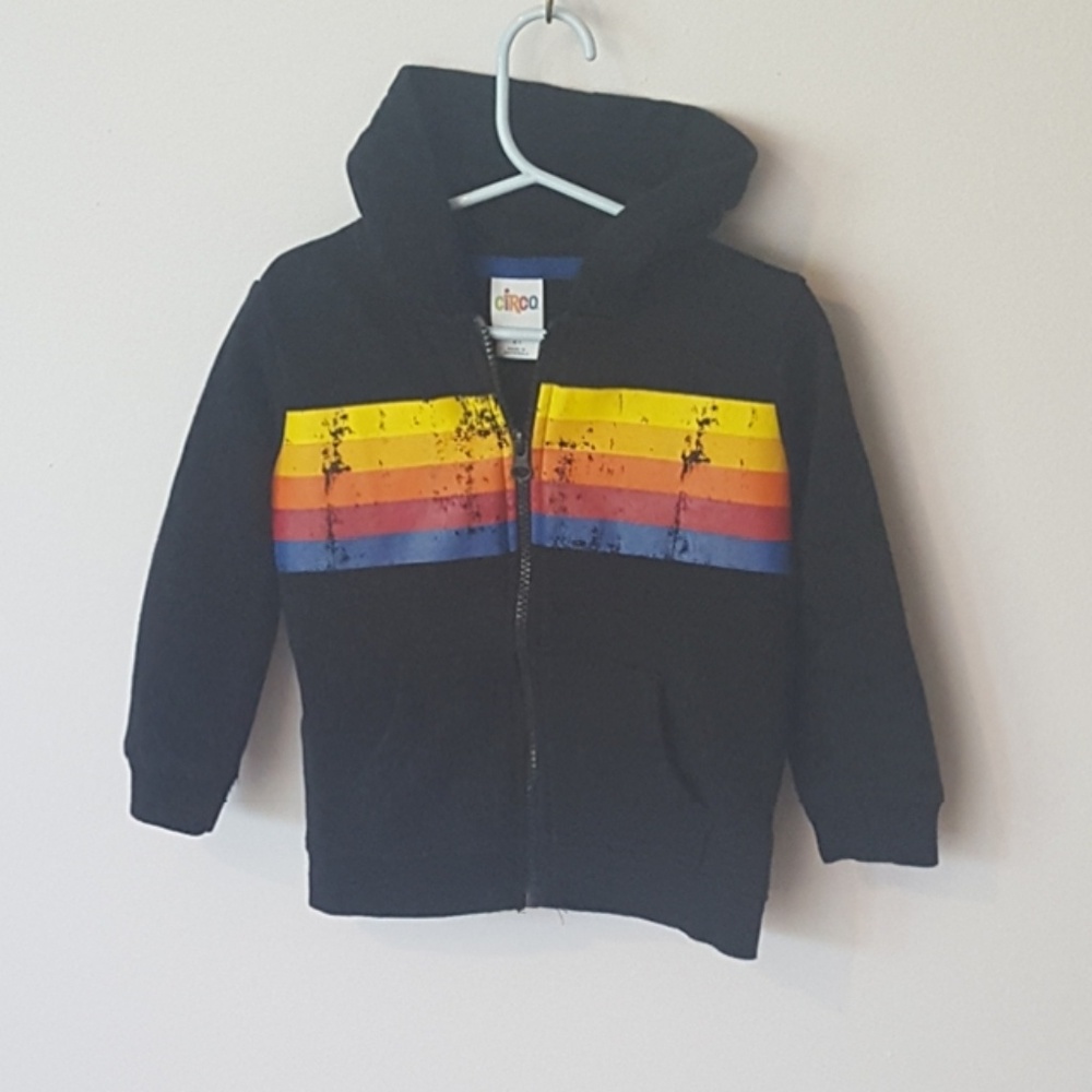 Circo zip up rainbow hoodie
