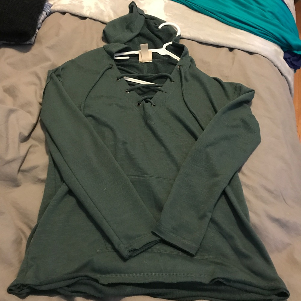 Mossimo size small tie-up hooded sweatshirt